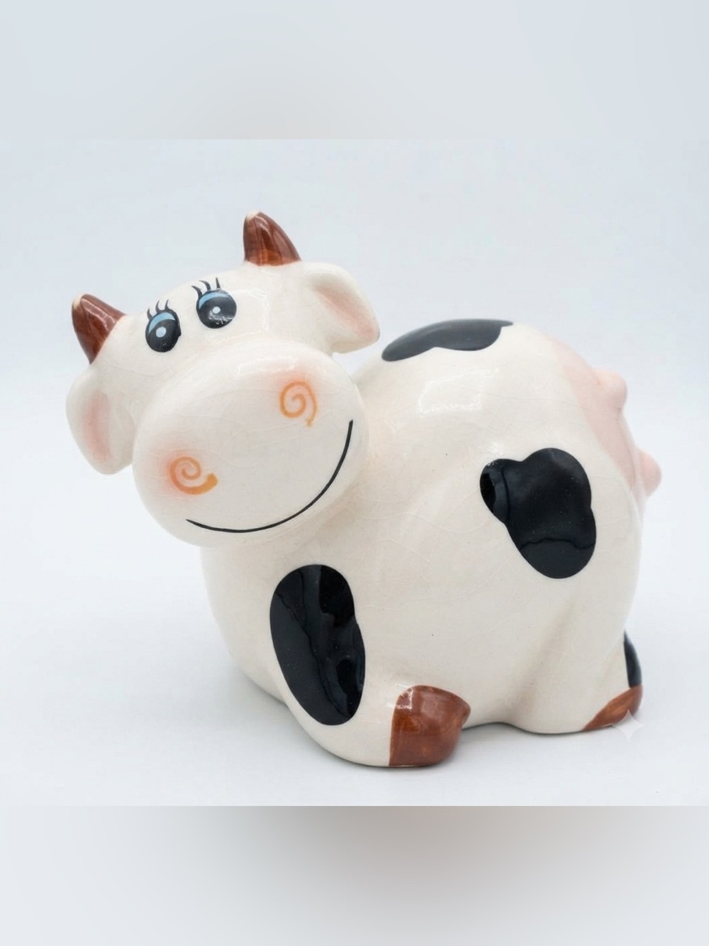 Vintage Ceramic Cow Sponge Holder Cute Kitchen Sink Caddy Decor